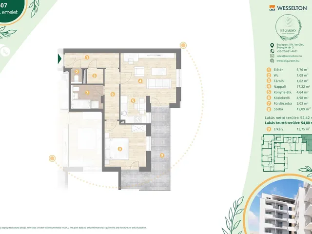 Eladó lakás Budapest XIV. kerület 55 nm