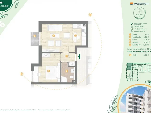 Eladó lakás Budapest XIV. kerület, Kiszugló 42 nm