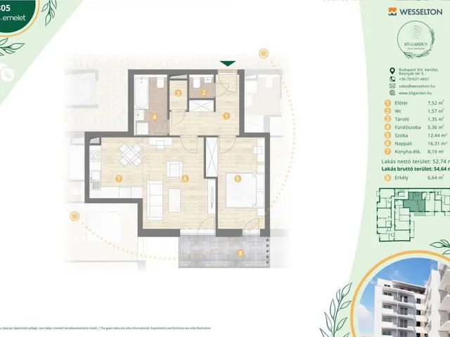 Eladó lakás Budapest XIV. kerület, Kiszugló 55 nm