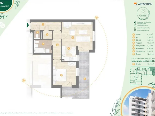 Eladó lakás Budapest XIV. kerület, Kiszugló 55 nm