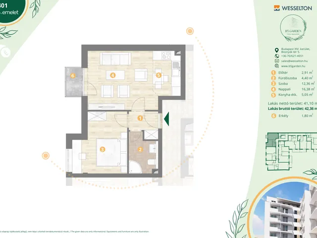 Eladó lakás Budapest XIV. kerület 42 nm