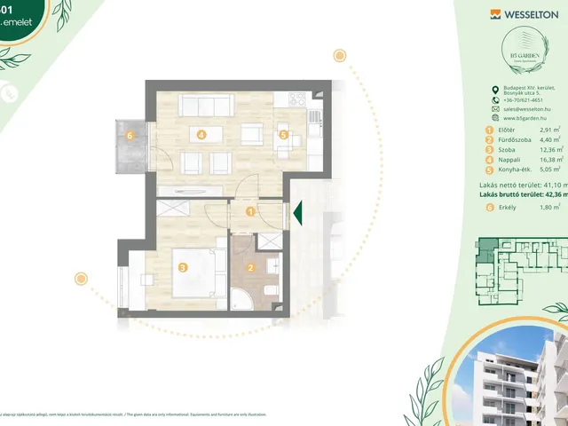 Eladó lakás Budapest XIV. kerület 42 nm