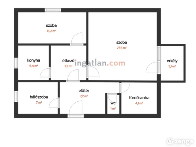 Eladó lakás Budapest III. kerület, Rómaifürdő 76 nm