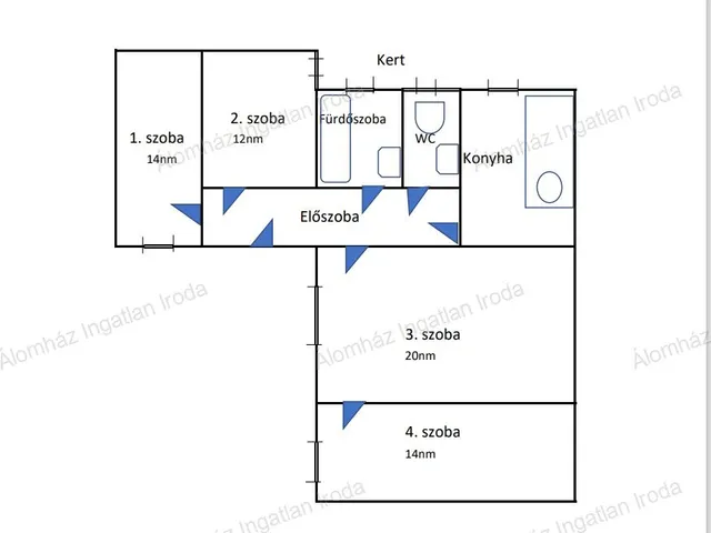 Kiadó lakás Budapest XIII. kerület, Újlipótváros 80 nm