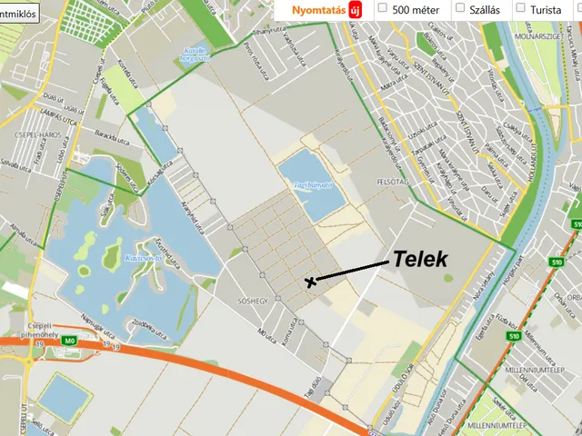 Eladó telek Szigetszentmiklós, Sóshegy, Szántó utca 878 nm