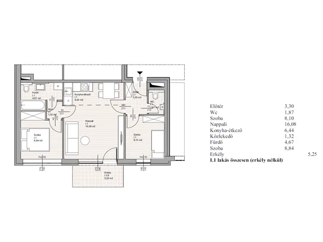 Eladó lakás Budapest XIX. kerület, Városház Tér 50 nm