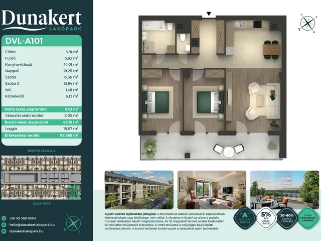 Eladó lakás Vác 80 nm