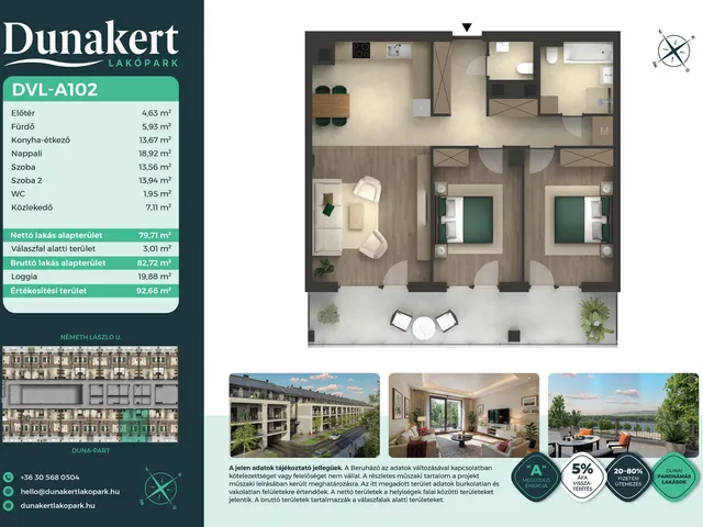 Eladó lakás Vác 80 nm