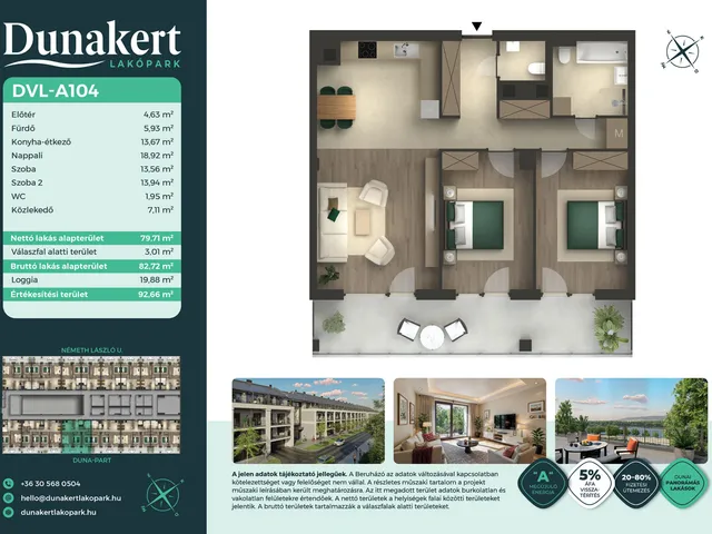 Eladó lakás Vác 80 nm