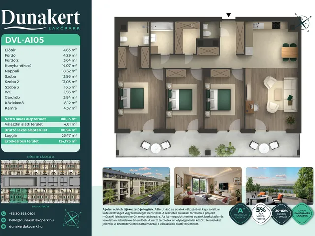 Eladó lakás Vác 106 nm