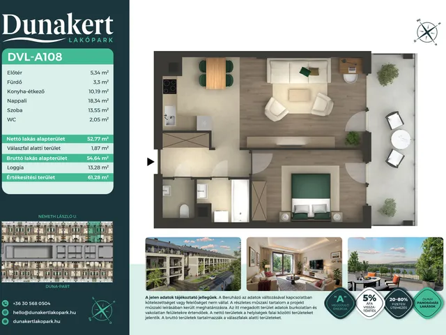 Eladó lakás Vác 53 nm