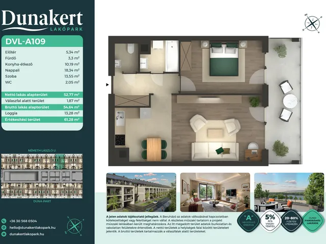 Eladó lakás Vác 53 nm