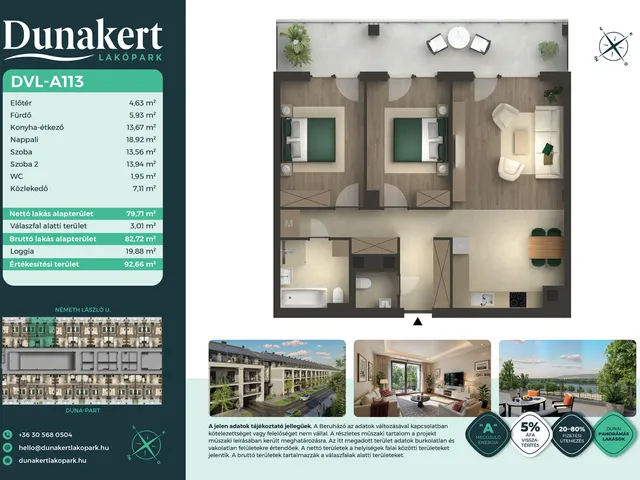 Eladó lakás Vác 80 nm