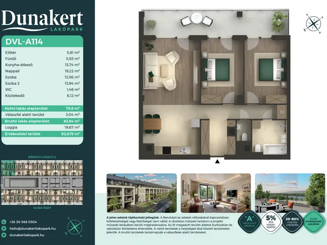 Eladó lakás Vác 80 nm