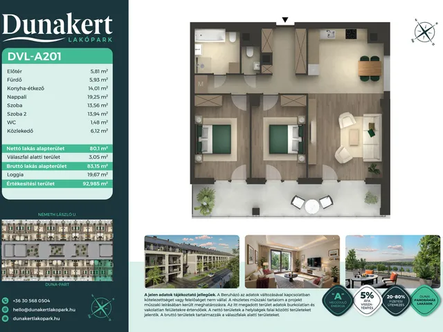 Eladó lakás Vác 80 nm