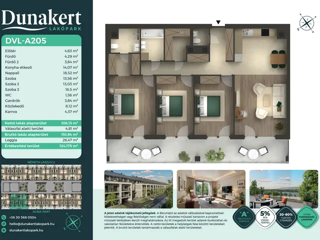 Eladó lakás Vác 106 nm