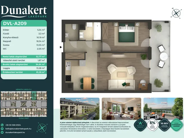 Eladó lakás Vác 53 nm