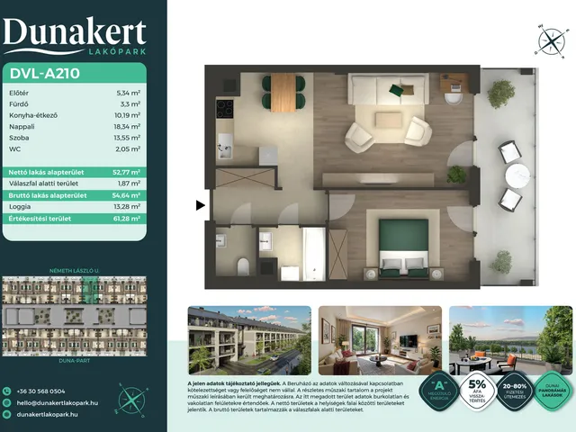 Eladó lakás Vác 53 nm