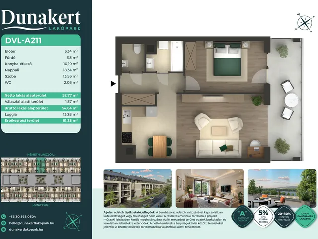 Eladó lakás Vác 53 nm