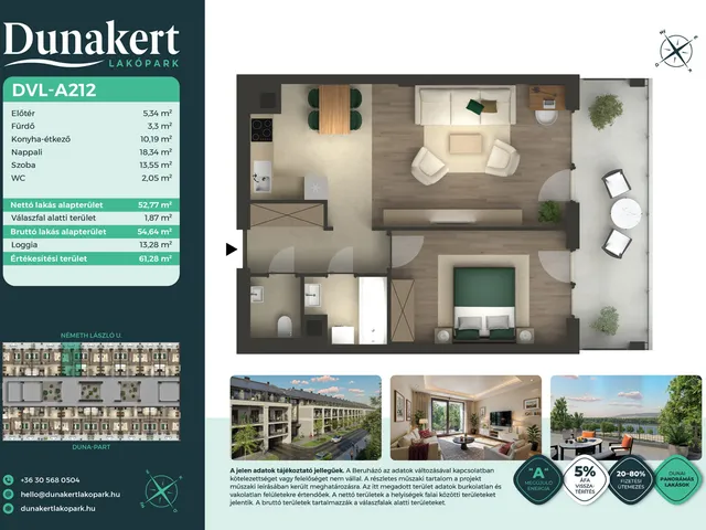 Eladó lakás Vác 53 nm