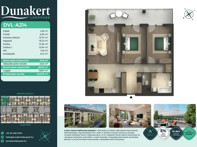 Eladó lakás Vác 80 nm