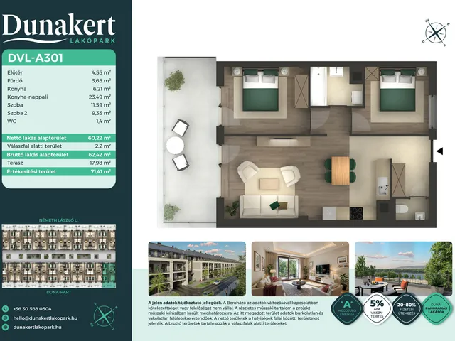 Eladó lakás Vác 60 nm