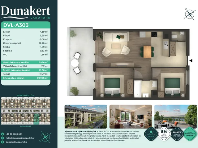 Eladó lakás Vác 59 nm