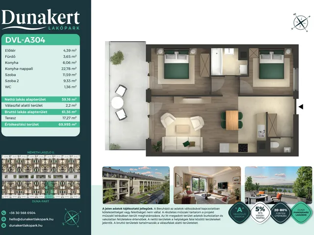 Eladó lakás Vác 59 nm