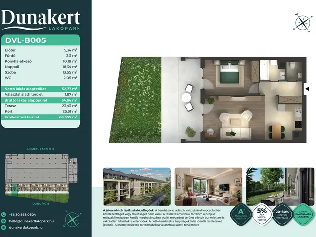 Eladó lakás Vác 53 nm