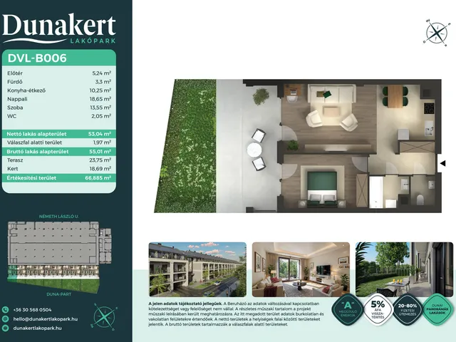 Eladó lakás Vác 53 nm