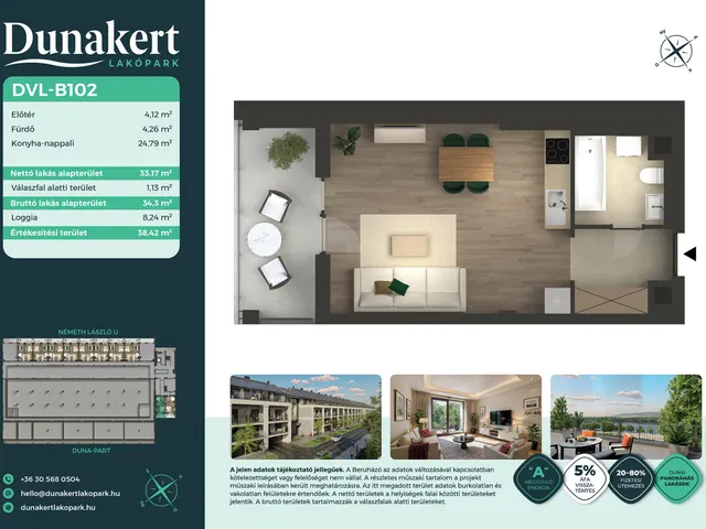 Eladó lakás Vác 33 nm