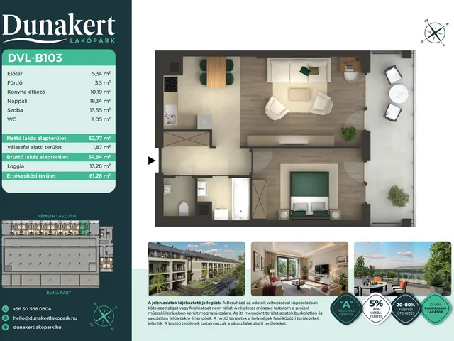 Eladó lakás Vác 53 nm