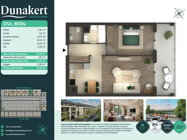 Eladó lakás Vác 53 nm