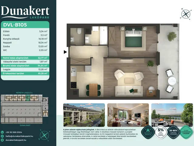 Eladó lakás Vác 53 nm