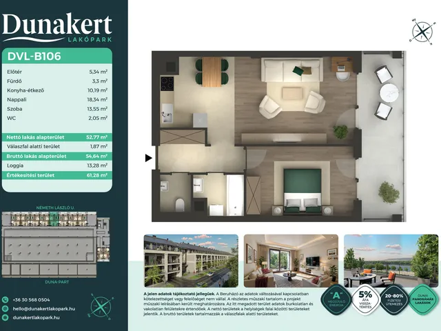 Eladó lakás Vác 53 nm