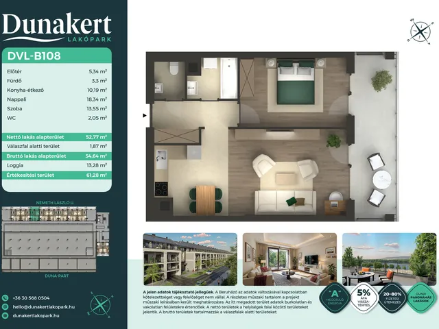 Eladó lakás Vác 53 nm