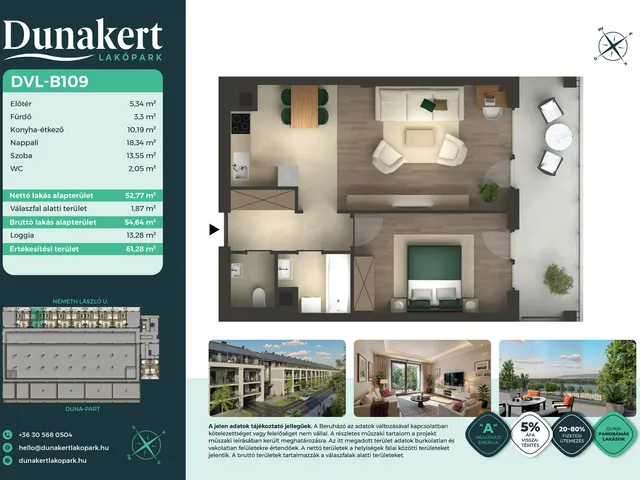 Eladó lakás Vác 53 nm