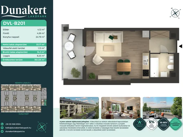 Eladó lakás Vác 33 nm