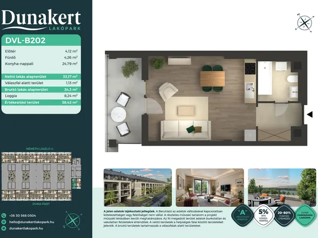 Eladó lakás Vác 33 nm