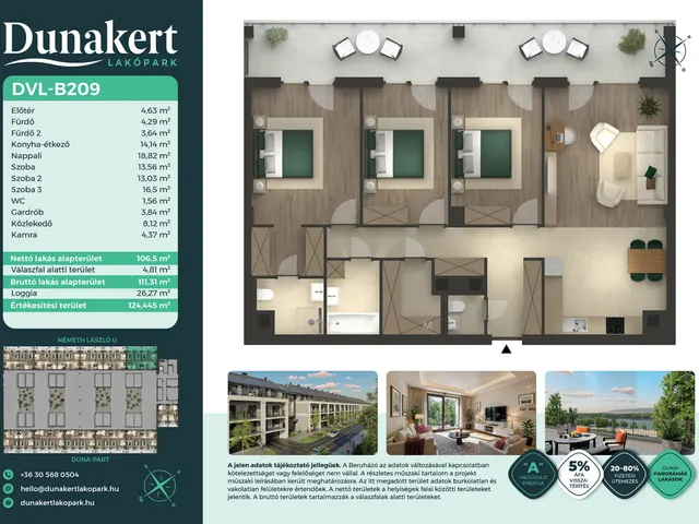 Eladó lakás Vác 107 nm