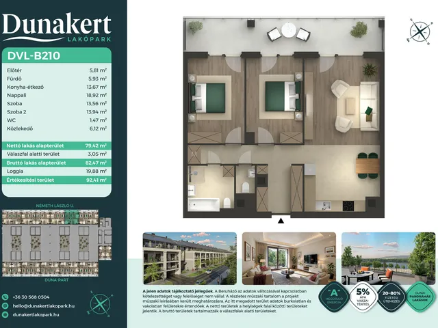 Eladó lakás Vác 79 nm