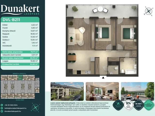 Eladó lakás Vác 80 nm