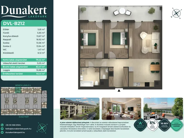 Eladó lakás Vác 79 nm