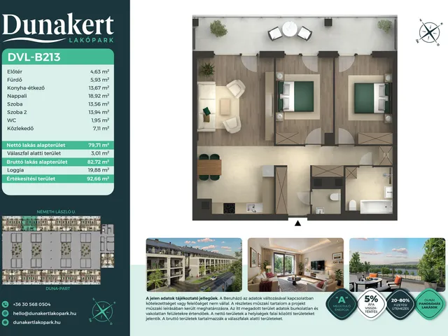 Eladó lakás Vác 80 nm