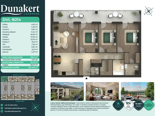 Eladó lakás Vác 107 nm