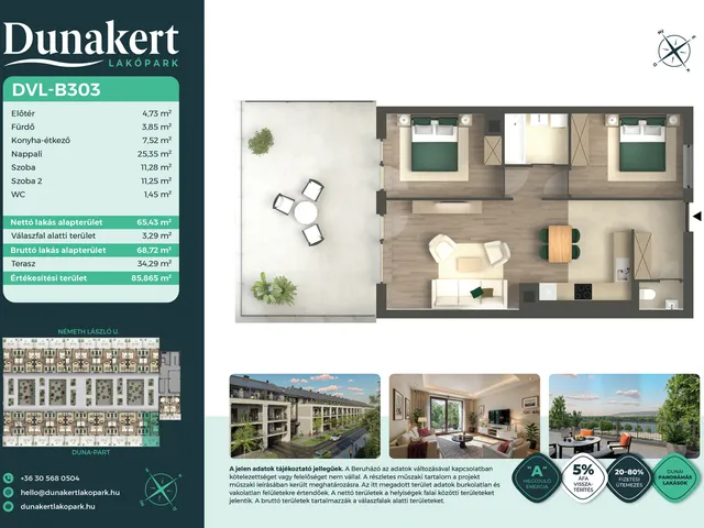 Eladó lakás Vác 65 nm