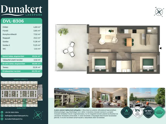 Eladó lakás Vác 65 nm