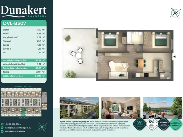 Eladó lakás Vác 65 nm