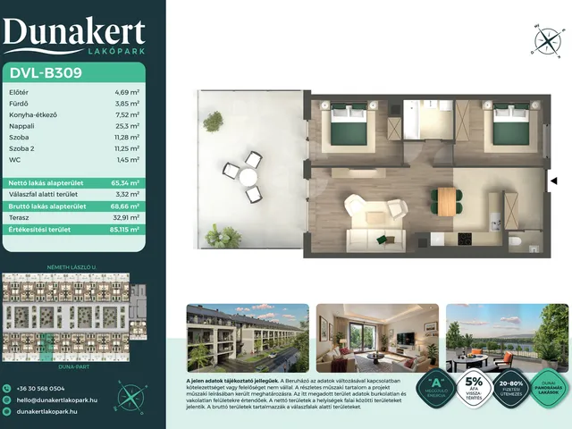 Eladó lakás Vác 65 nm