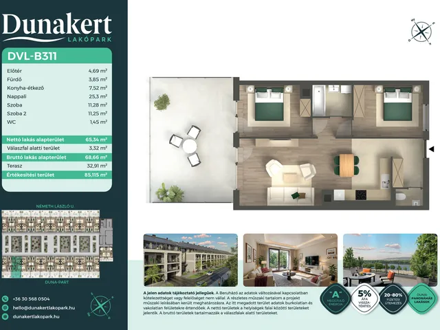 Eladó lakás Vác, Németh László utca 65 nm